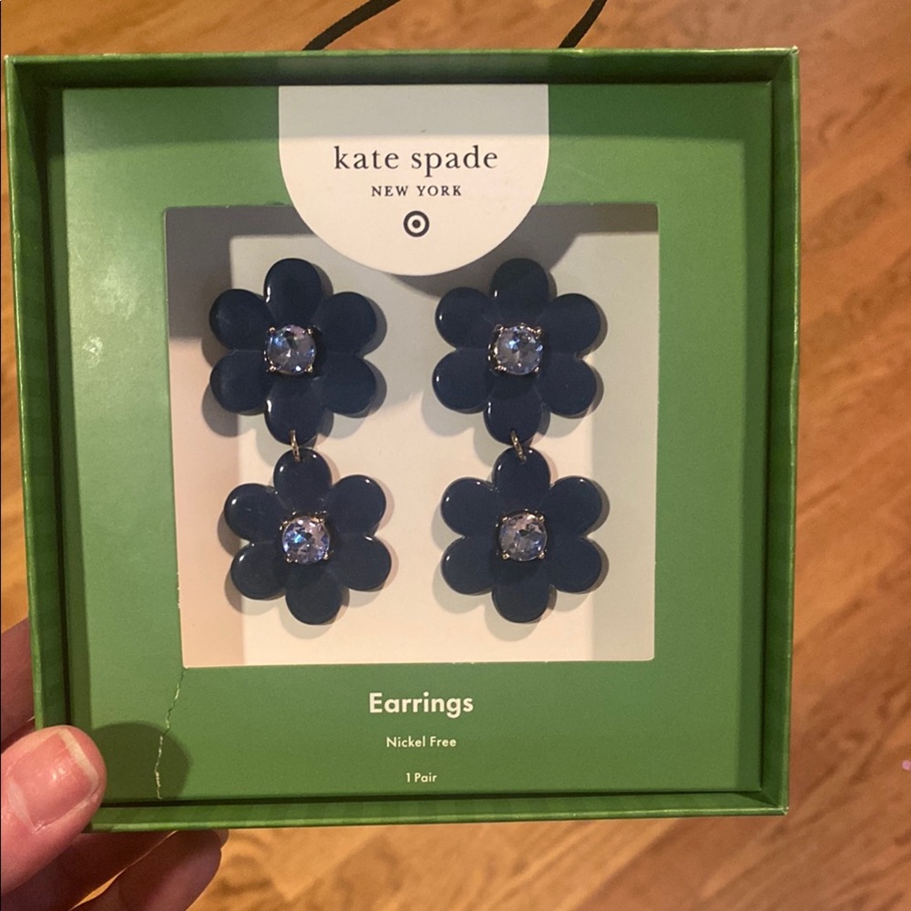 Kate Spade X Target collaboration Blue Flower Earrings